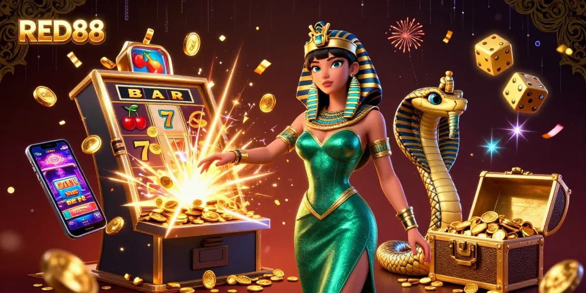 Spin the reels at RED88 for a chance at jackpot wins with shimmering jackpots and rich casino elements.