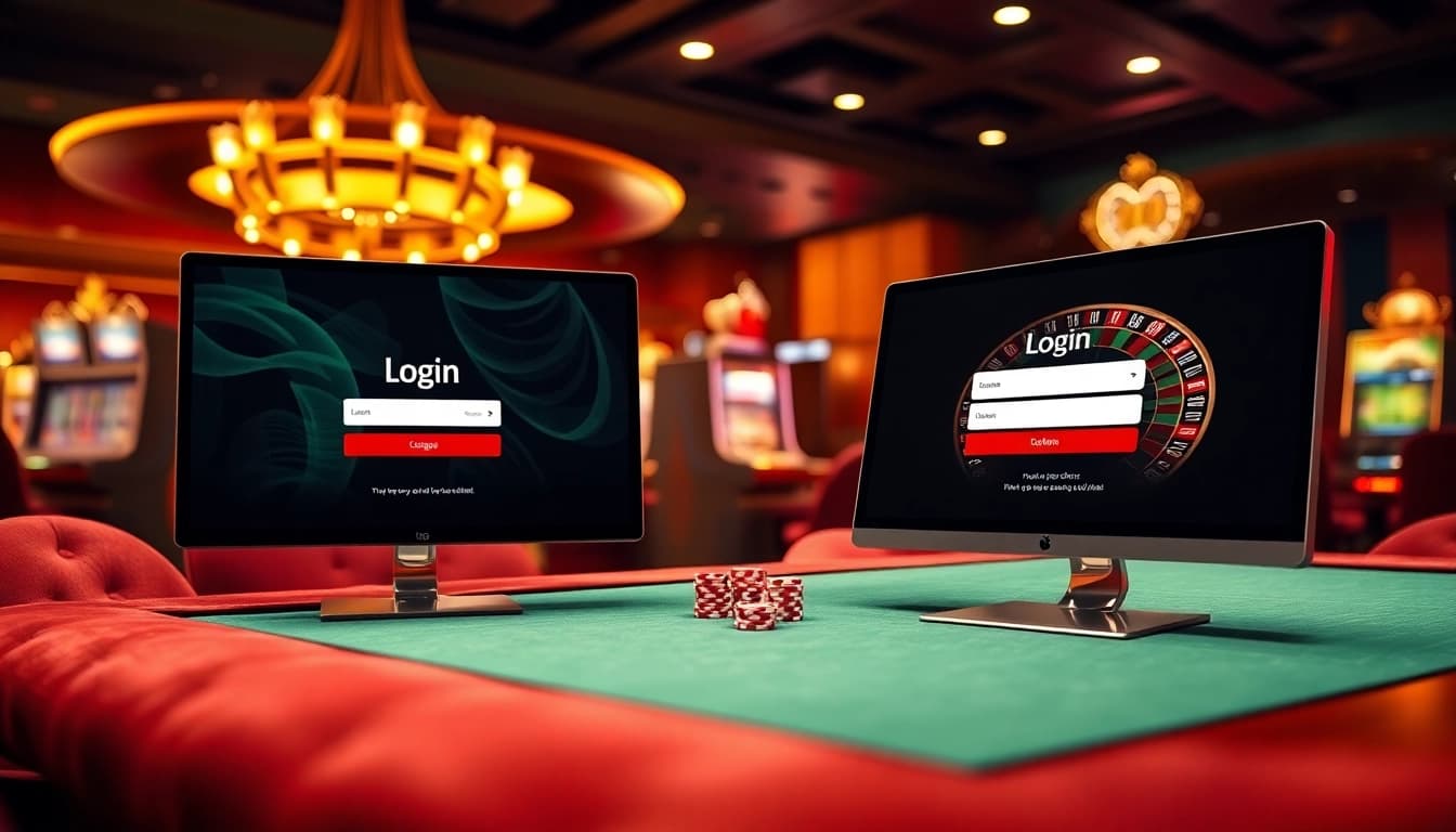 Engaging online casino scene showcasing login rajatoto88 with vibrant slots and roulette
