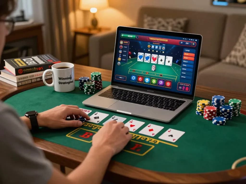 open88 player enjoying live dealer blackjack from home with cozy atmosphere