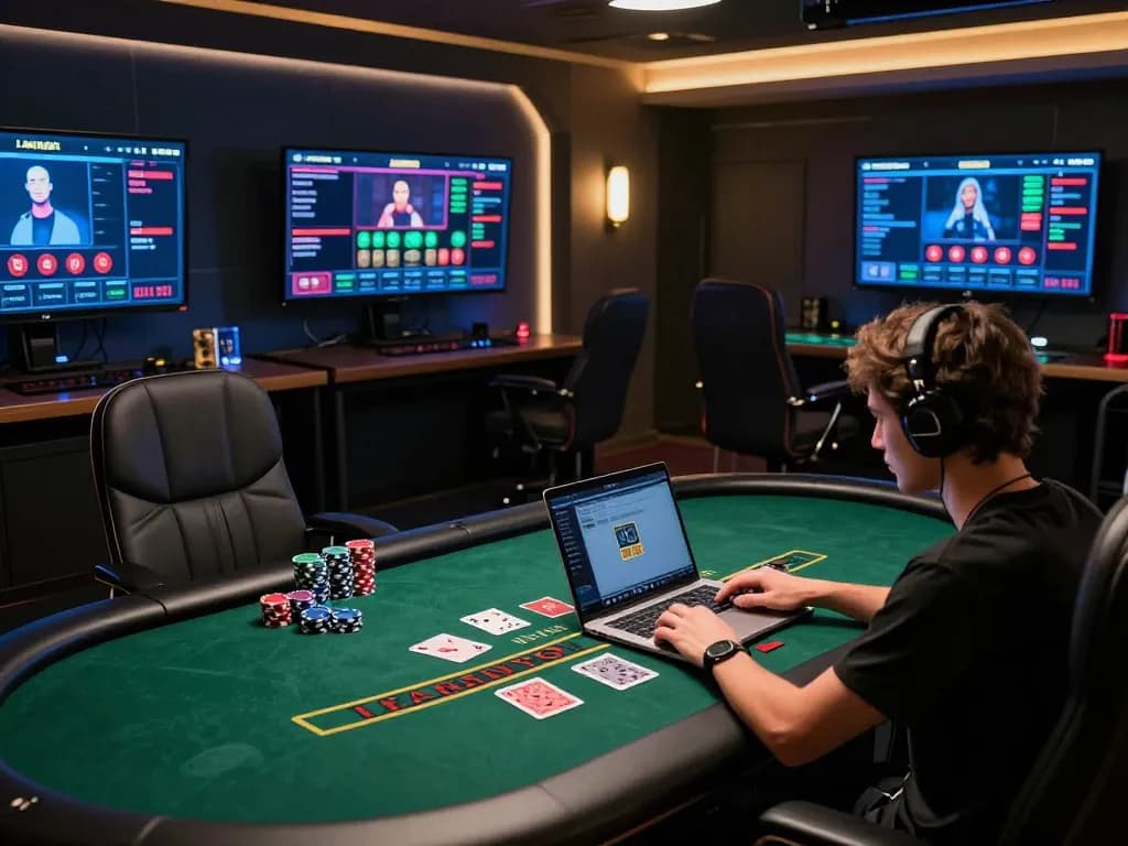 Player enjoying blackjack at home on TR88, showcasing a modern gaming setup with live dealer.