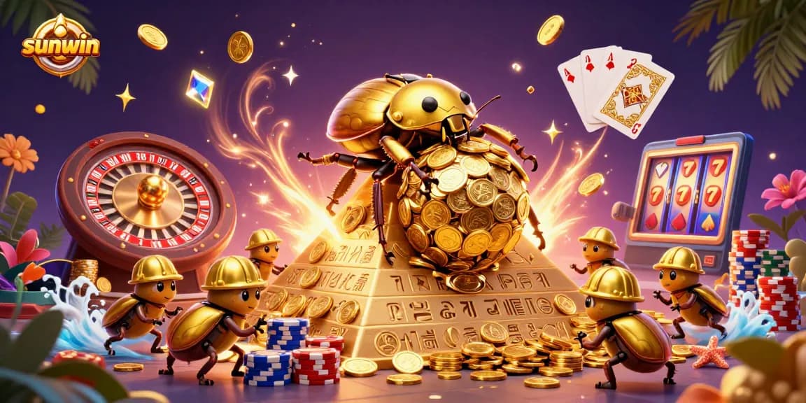 Experience winning strategies at sunwin by captivating gameplay elements in a vibrant casino scene.