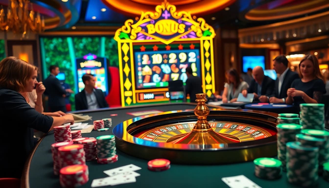 Experience thrilling gameplay and bonus new member 103 at this vibrant casino scene.
