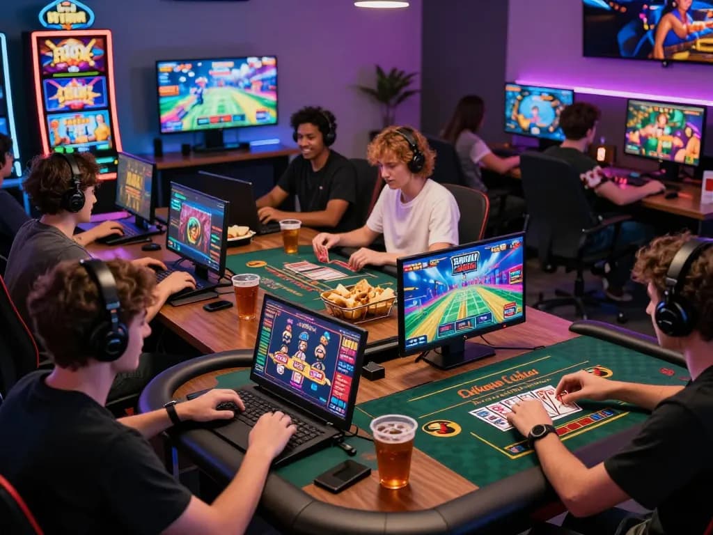 Hitclub players enjoying online gaming with engaging graphics and modern devices