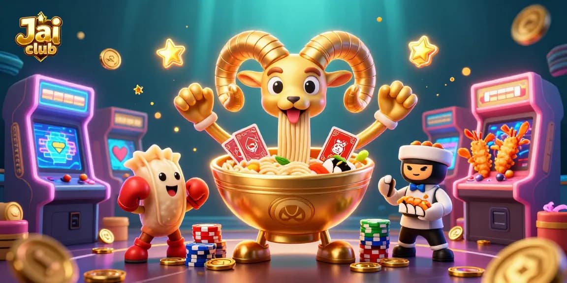 Engage with the vibrant Jai club gaming world featuring dynamic characters and casino elements.