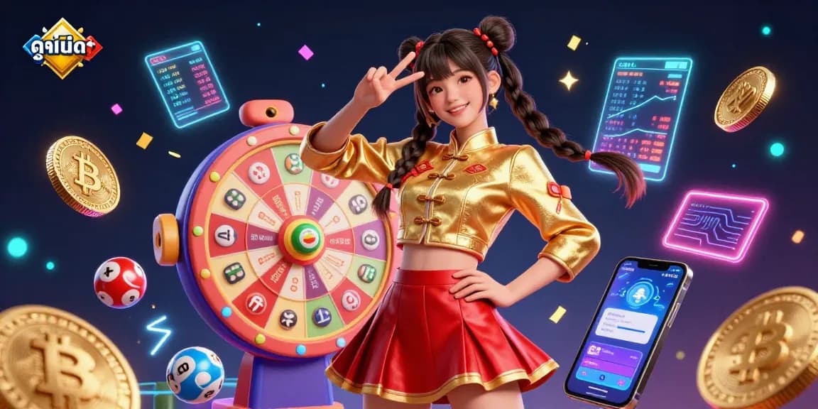 Experience ดูหนังใหม่ in stunning 3D detail with dynamic elements showcasing vibrant gambling themes and colorful visuals.