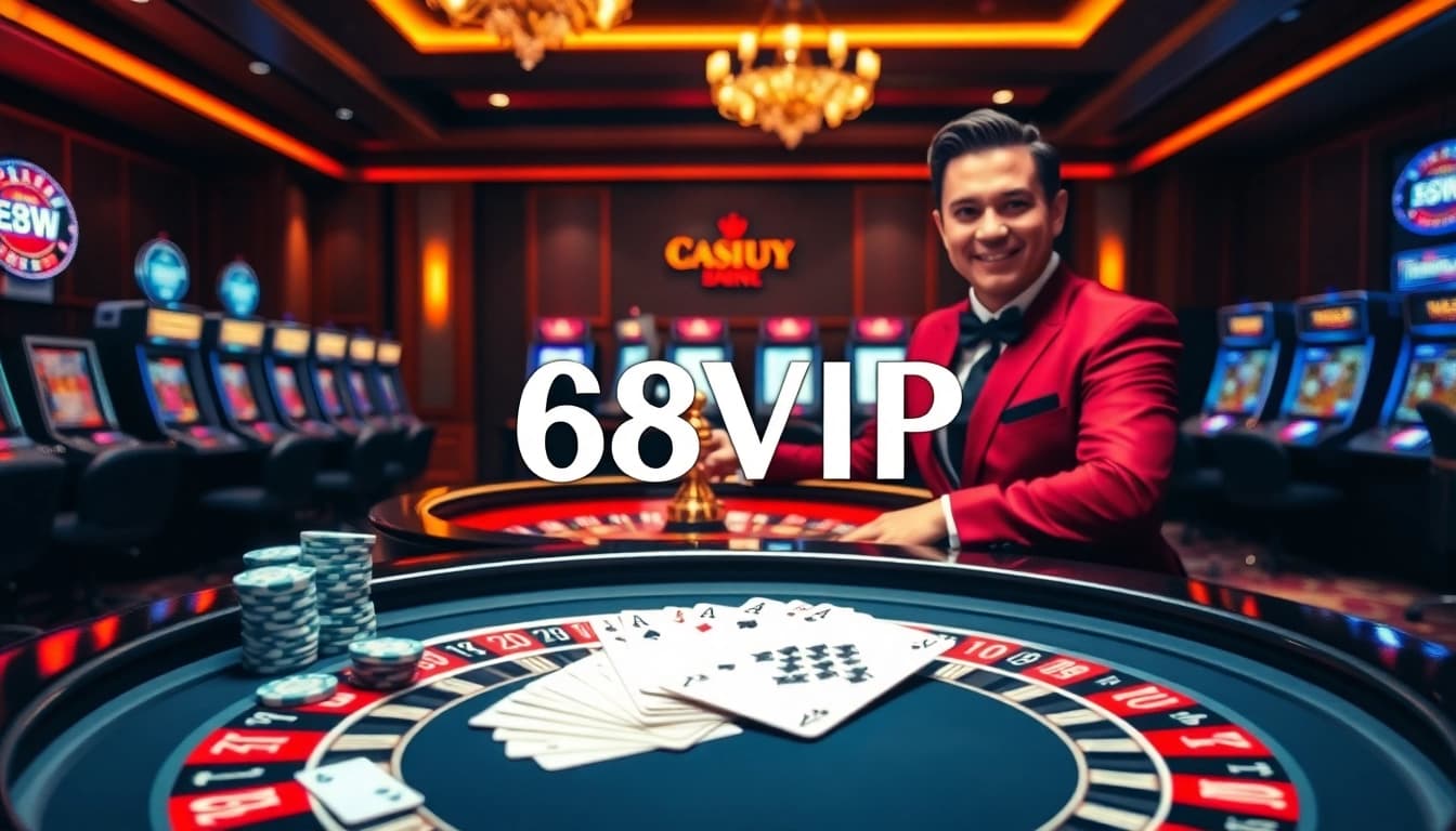 Experience the thrill at 68VIP casino with vibrant colors and exciting games.