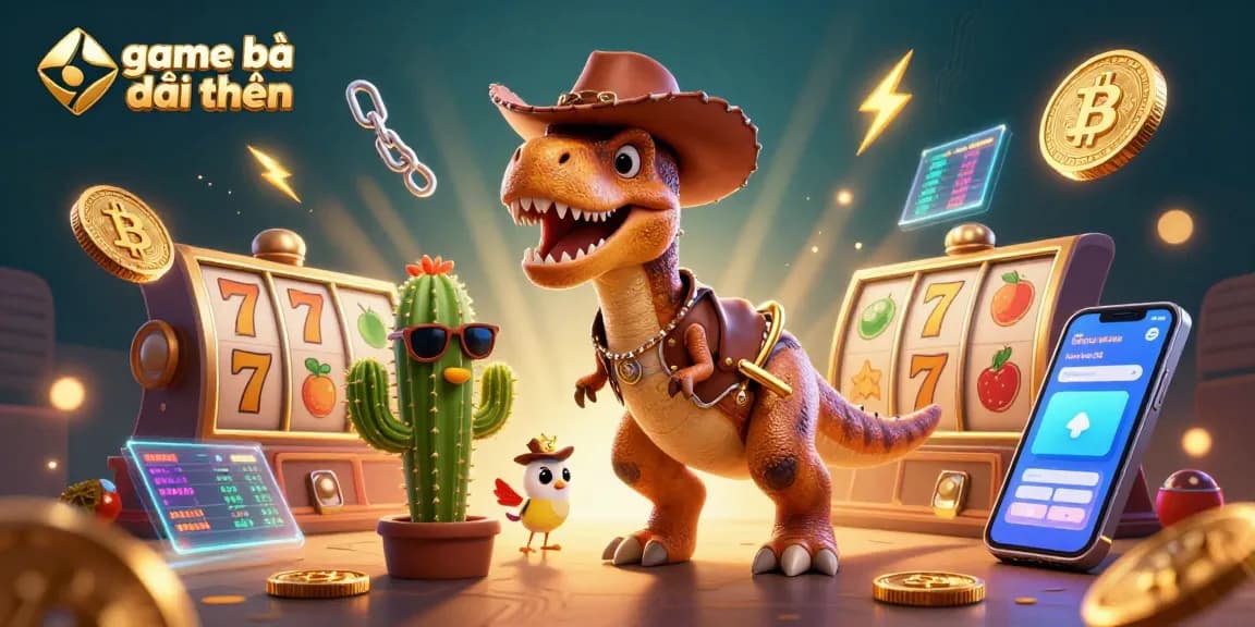Engage in thrilling game bài đổi thưởng adventures amidst vibrant slot reels and sparkling gold coins.