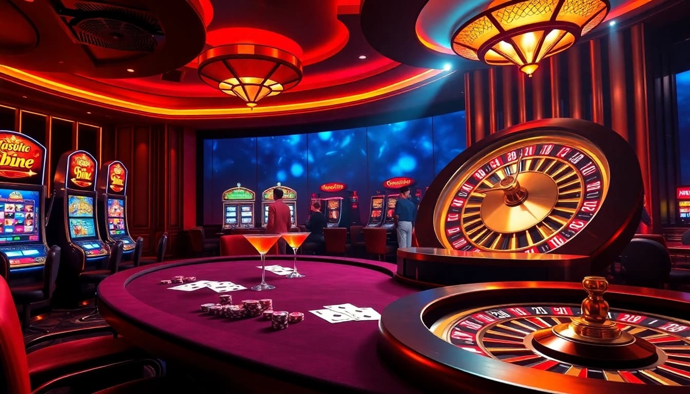 High-stakes players enjoying a thrilling 678win casino experience with poker chips and betting slips.