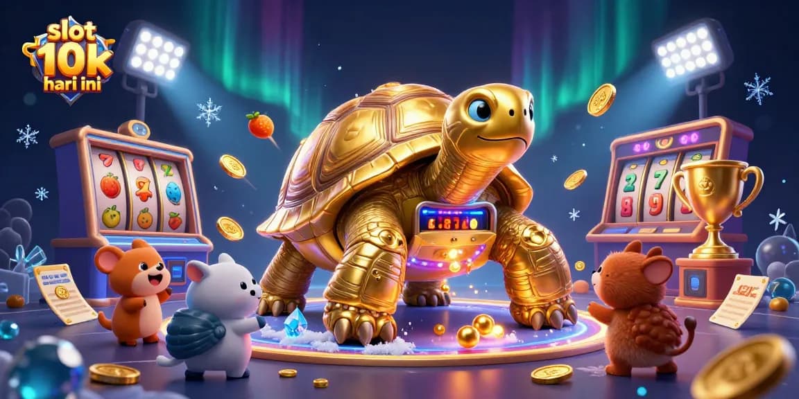 Experience thrilling gameplay with slot 10k hari ini in a vibrant casino scene filled with lucky symbols and excitement.