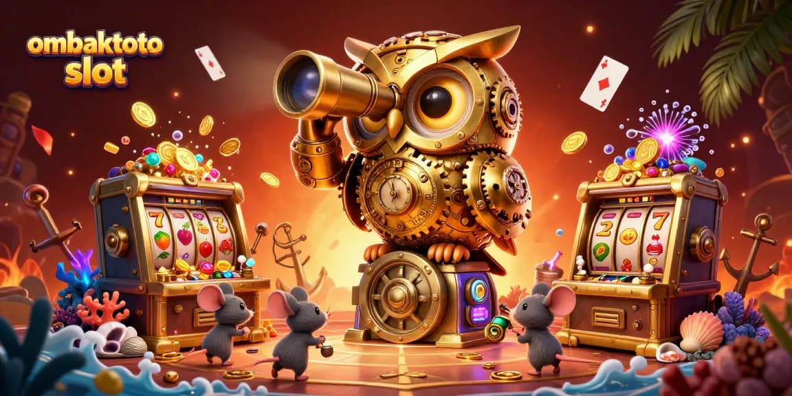 Experience thrilling ombaktoto slot action amid a vibrant 3D casino scene