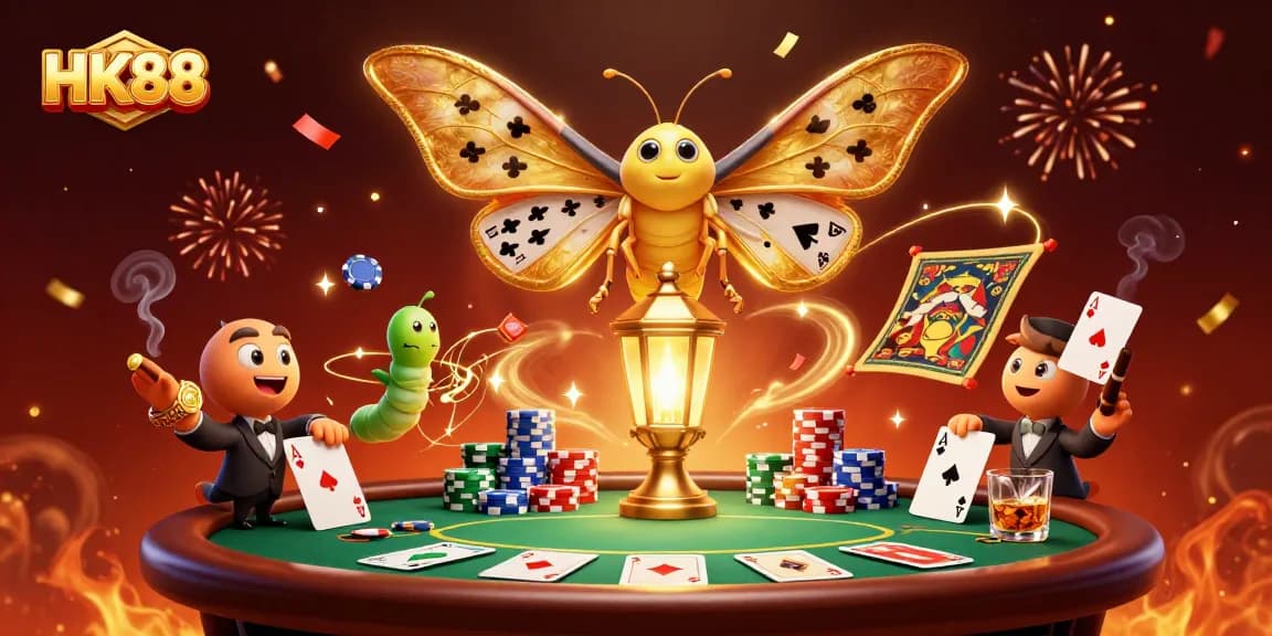 Experience the thrilling atmosphere of HK88 with a stylish 3D illustration of casino elements.