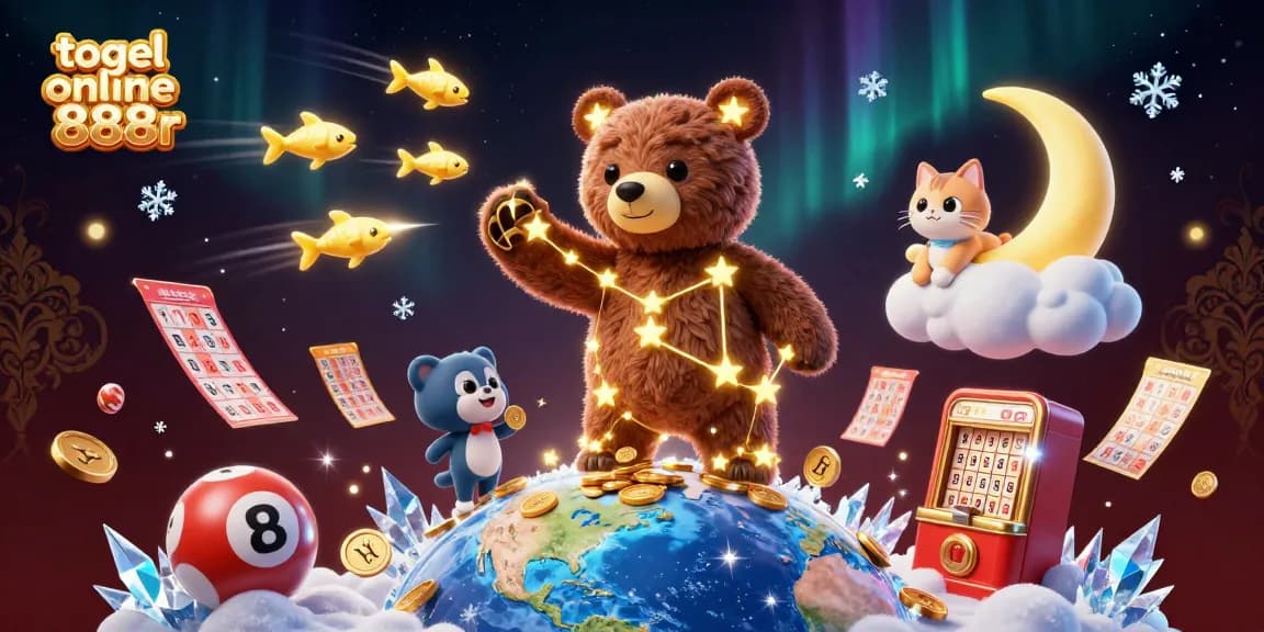 Experience the thrill of togel online 888r with vibrant lottery elements sparkling in 3D illustration.