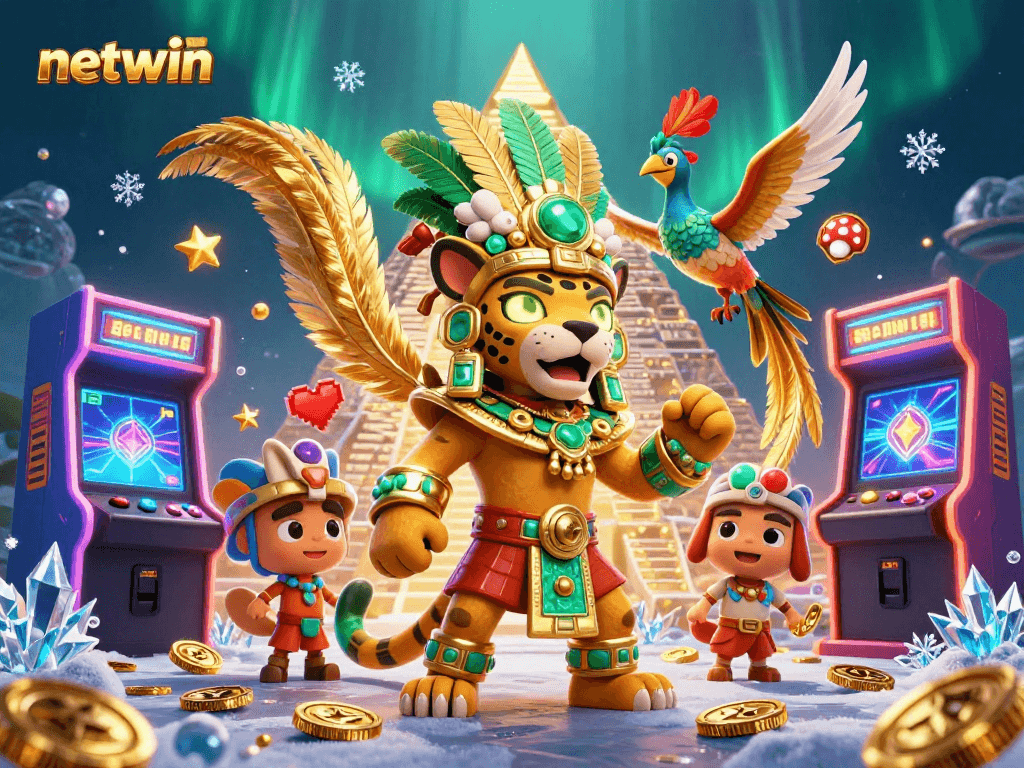 Experience vibrant online gaming with netwin's dynamic casino elements and engaging characters.