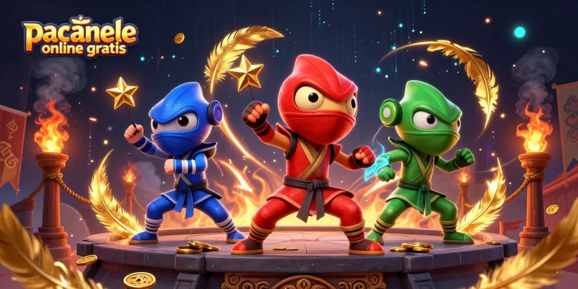 Joacă păcănele online gratis alături de echipa de cameleoni ninja în această ilustrație captivantă.
