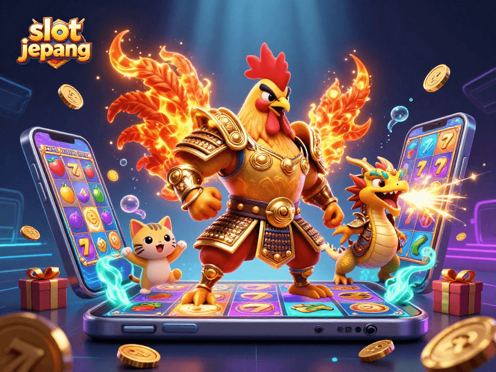 Experience immersive gameplay with slot jepang and interactive casino elements in this vibrant illustration.