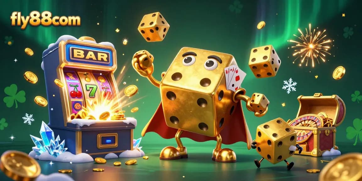 Engage with thrilling games at fly88com, featuring dynamic dice characters and a jackpot explosion.