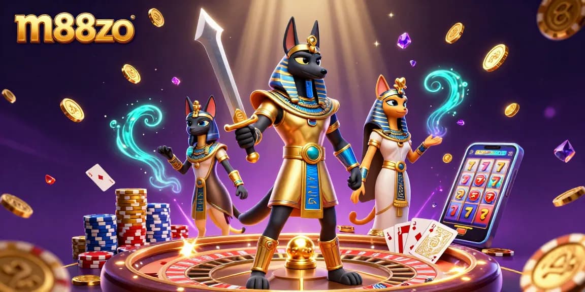m88zo brings excitement as Anubis and Bastet reveal dynamic casino elements and treasures.