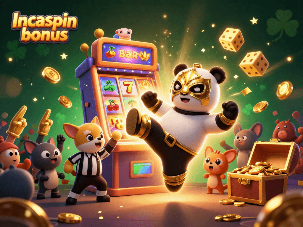Join the excitement of the Incaspin bonus with vibrant animal characters and thrilling casino elements in action!