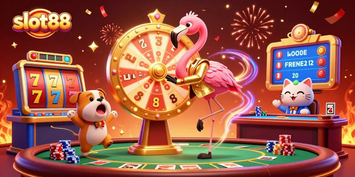 Rasakan kemenangan mendebarkan dengan slot88 saat seekor flamingo menjadi tuan rumah memutar roda jackpot.