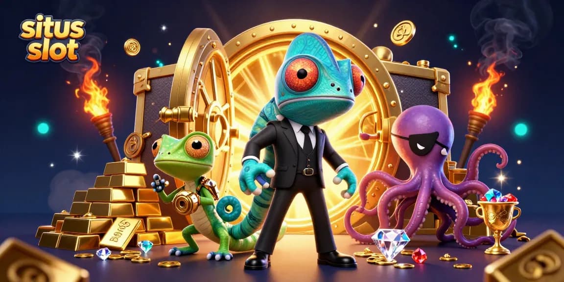 Menangkan jackpot di situs slot dengan chameleon rahasia dan teman gecko berteknologi tinggi.