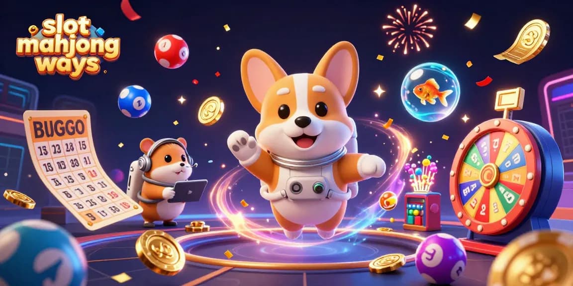 Experience the thrilling slot mahjong ways in a vibrant casino scene with engaging characters.