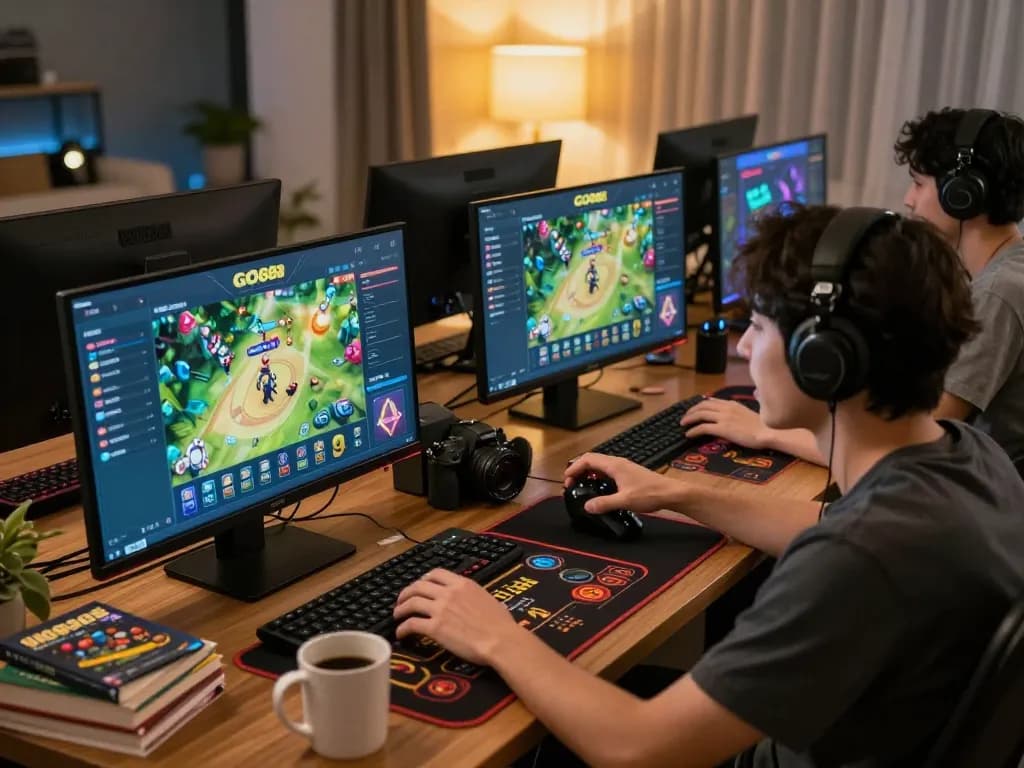 Player engaging with the GO88 app during an exciting home gaming night, showcasing strategic gameplay.