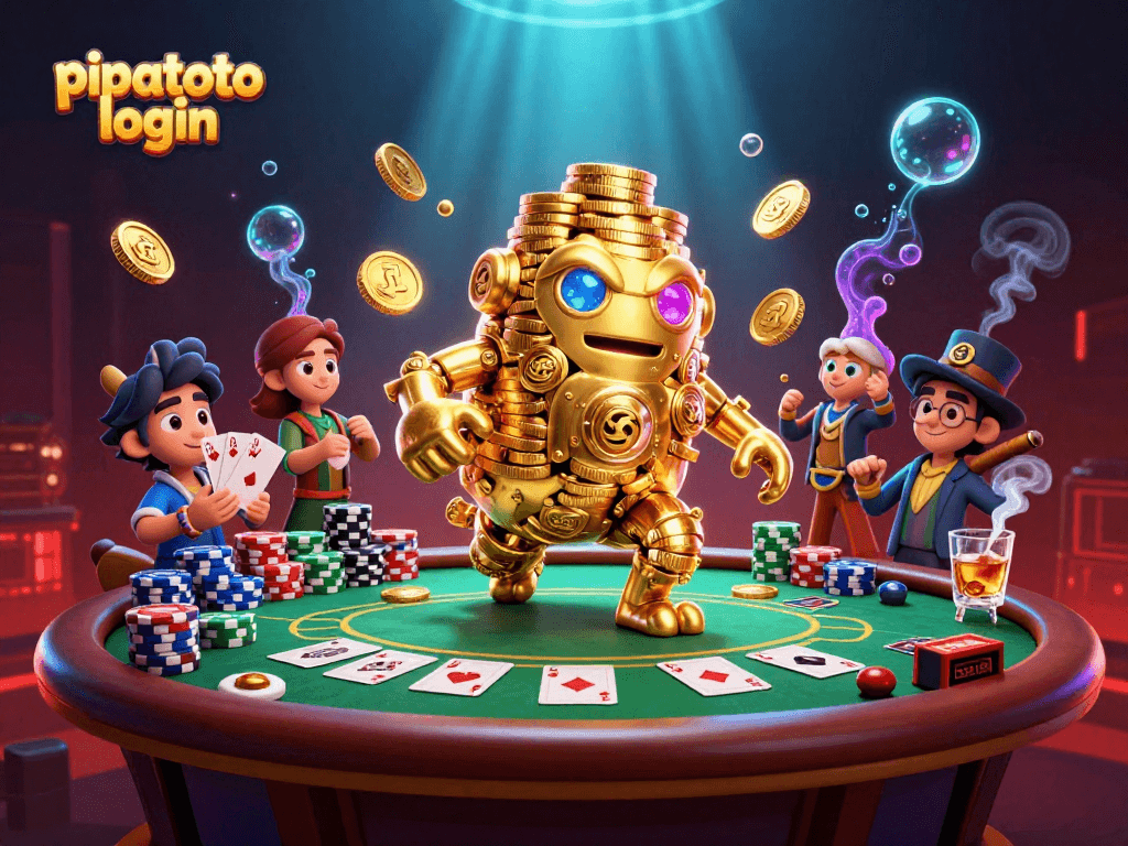 Engage in thrilling gameplay with pipatoto login featuring exciting poker elements and a golden golem.