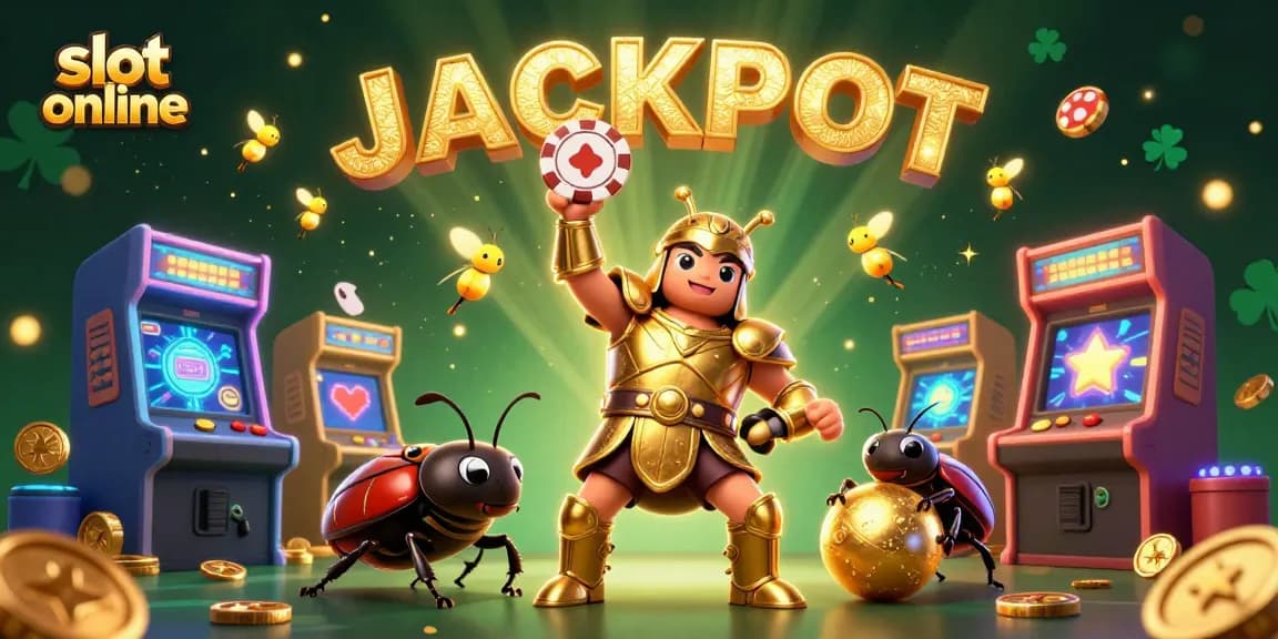 Spin to win with slot online and witness a hercules beetle celebrating jackpot moments!