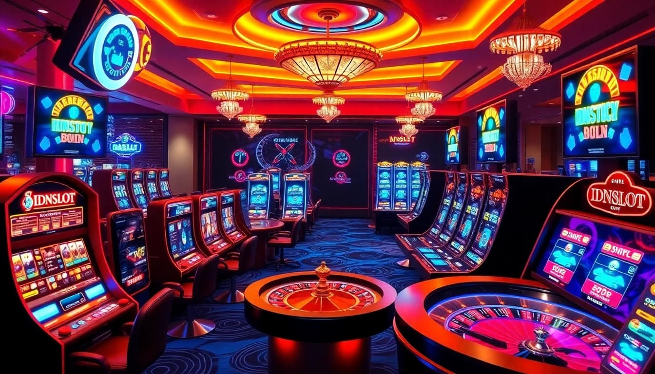 Experience the thrill of idnslot gaming with vibrant slots and immersive casino elements.