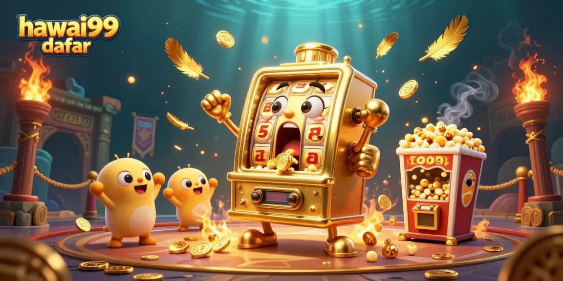 Experience thrilling wins with hawai99 daftar as slot machines celebrate jackpots and coins cascade.