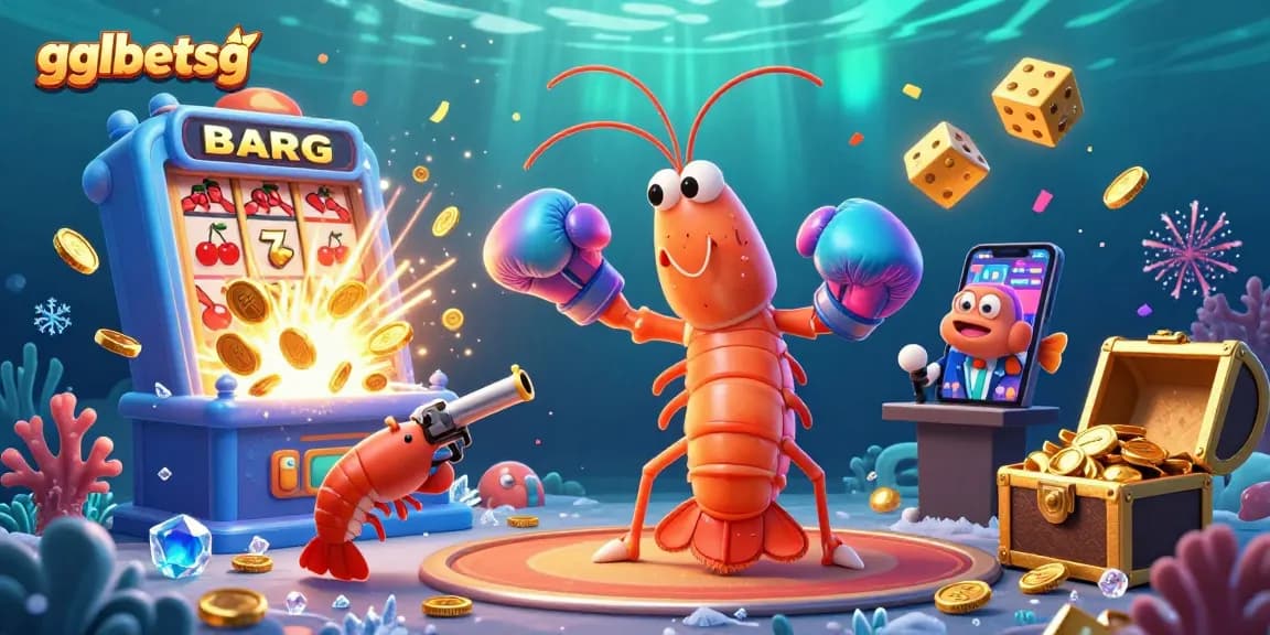 gglbetsg showcases a dynamic 3D scene of esports betting with vibrant characters and fantasy casino elements.