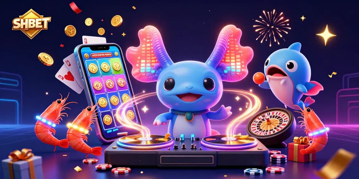 Experience the excitement of SHBET with vibrant casino elements and a lively underwater party scene.