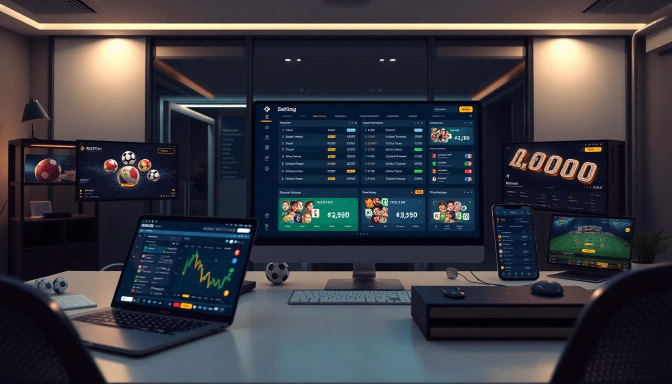 Engaging online betting interface showcasing 33WIN options in a modern workspace.