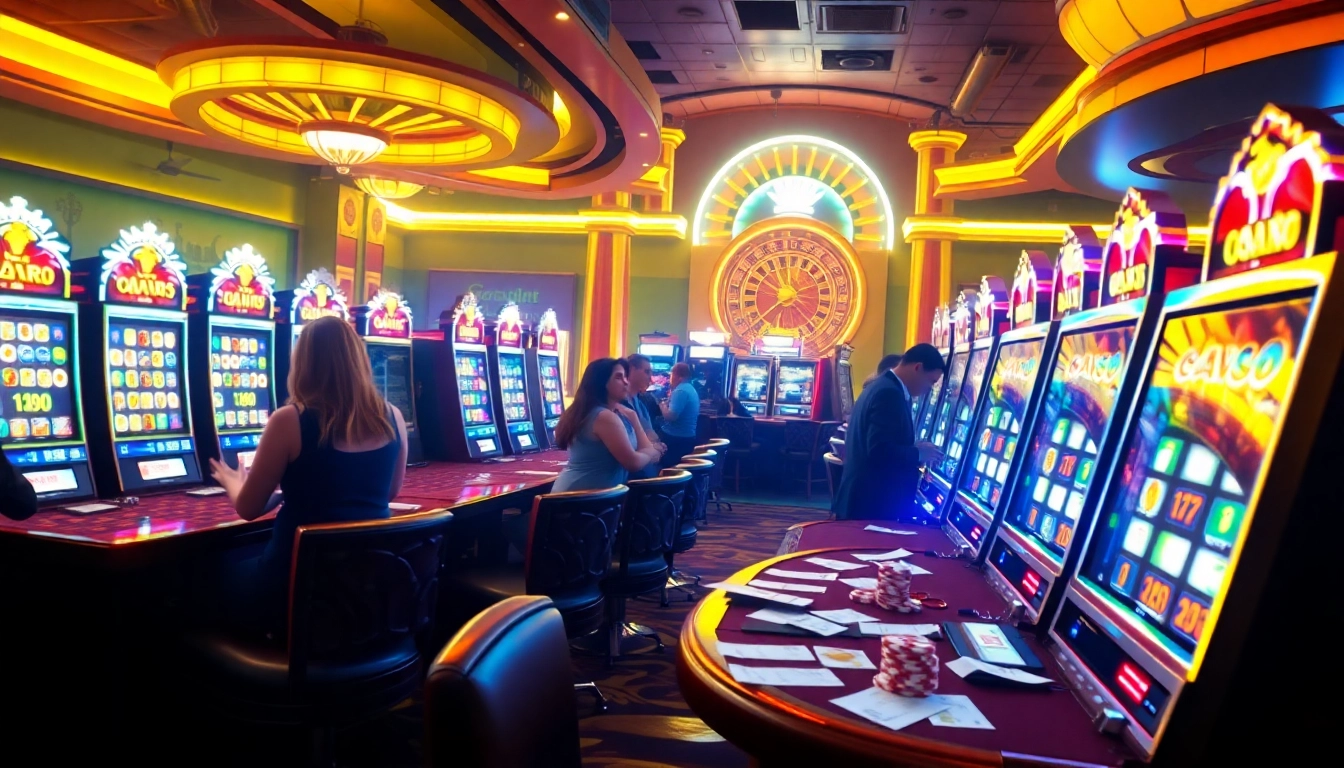 Winning at slot gacor machines in a luxurious casino environment filled with excitement.