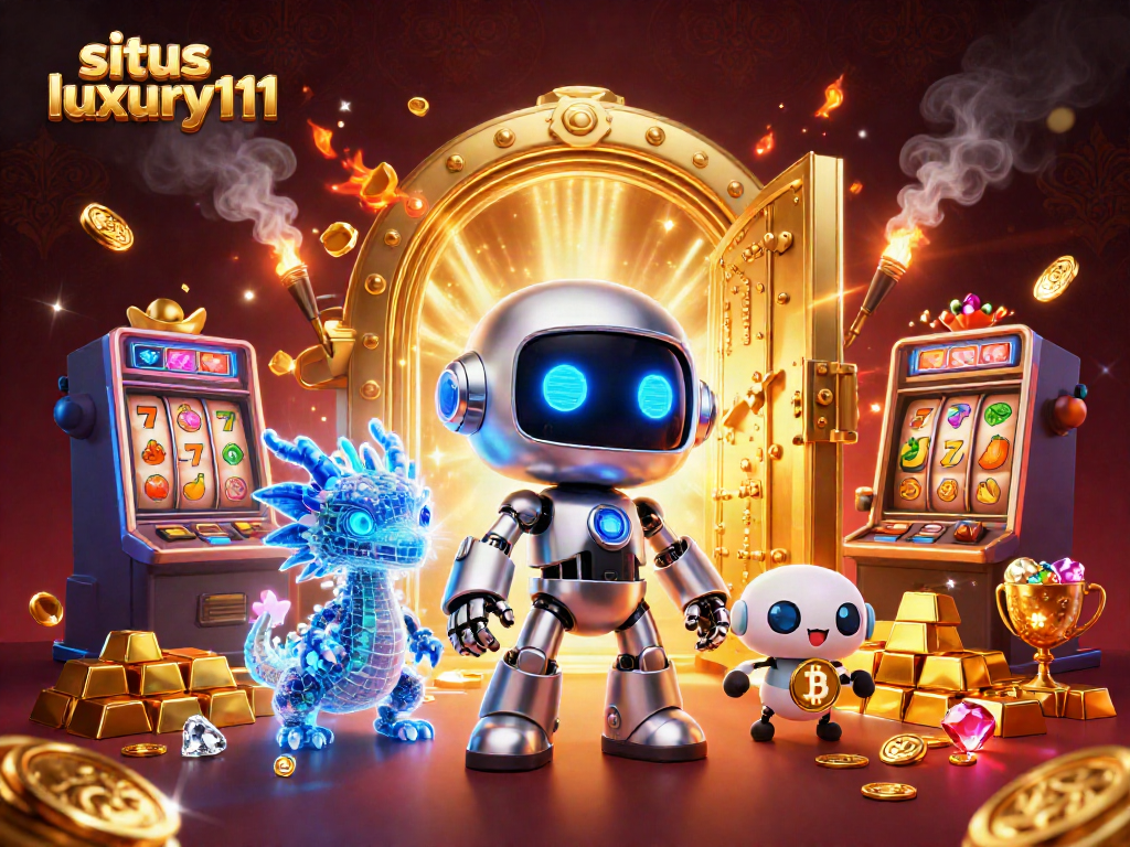 Engage in thrilling gaming at situs luxury111 with energetic characters and slot machine excitement.