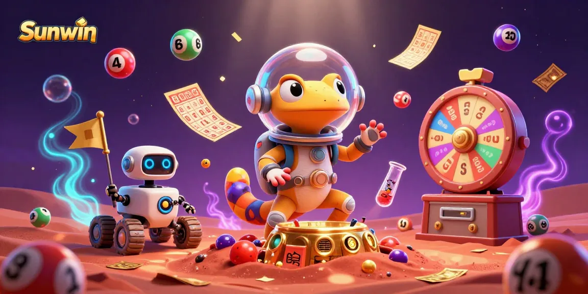 Sunwin captures thrilling casino adventures as a gecko explores a golden casino on Mars.