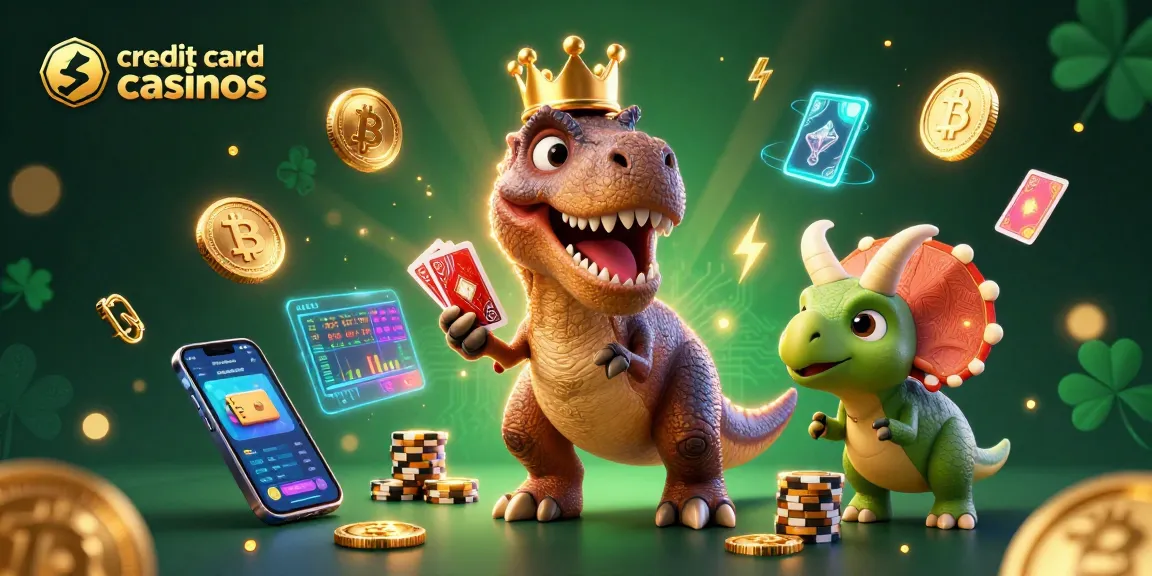 Experience exciting gameplay with credit card casinos featuring dinosaurs and crypto elements.