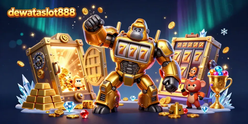 DewaSlot888 menghadirkan ilustrasi 3D menakjubkan untuk perjudian slot dengan simbol dan efek keberuntungan