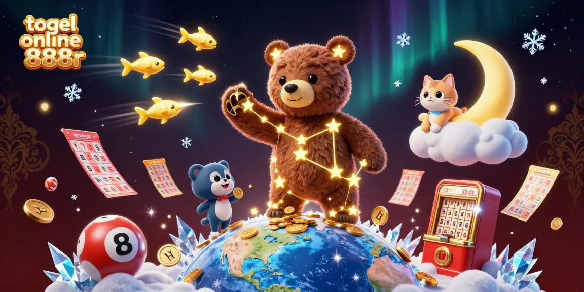 Experience the thrill of togel online 888r with vibrant lottery elements sparkling in 3D illustration.