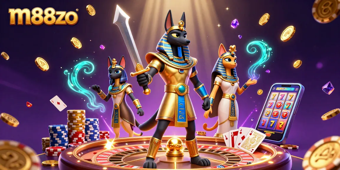 m88zo brings excitement as Anubis and Bastet reveal dynamic casino elements and treasures.