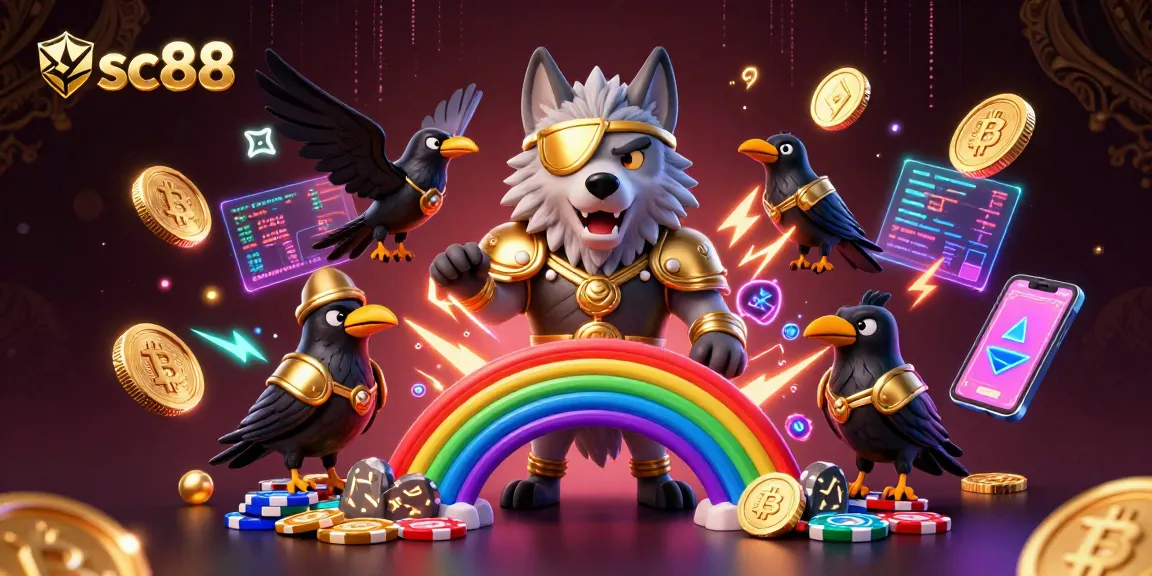 Experience thrilling gameplay with sc88 in this vibrant casino-themed digital illustration.