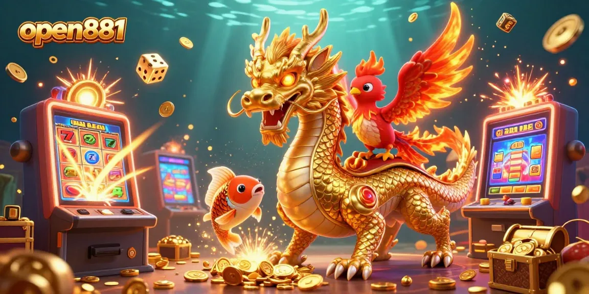 Win big at open881 with our 3D casino spectacular featuring a golden dragon, rich rewards, and vibrant gameplay.