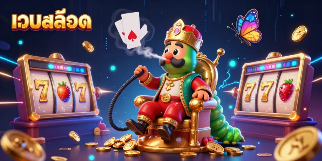 Engage with เว็บสล็อต through this vibrant 3D representation of slot themes featuring dazzling symbols and lively characters.