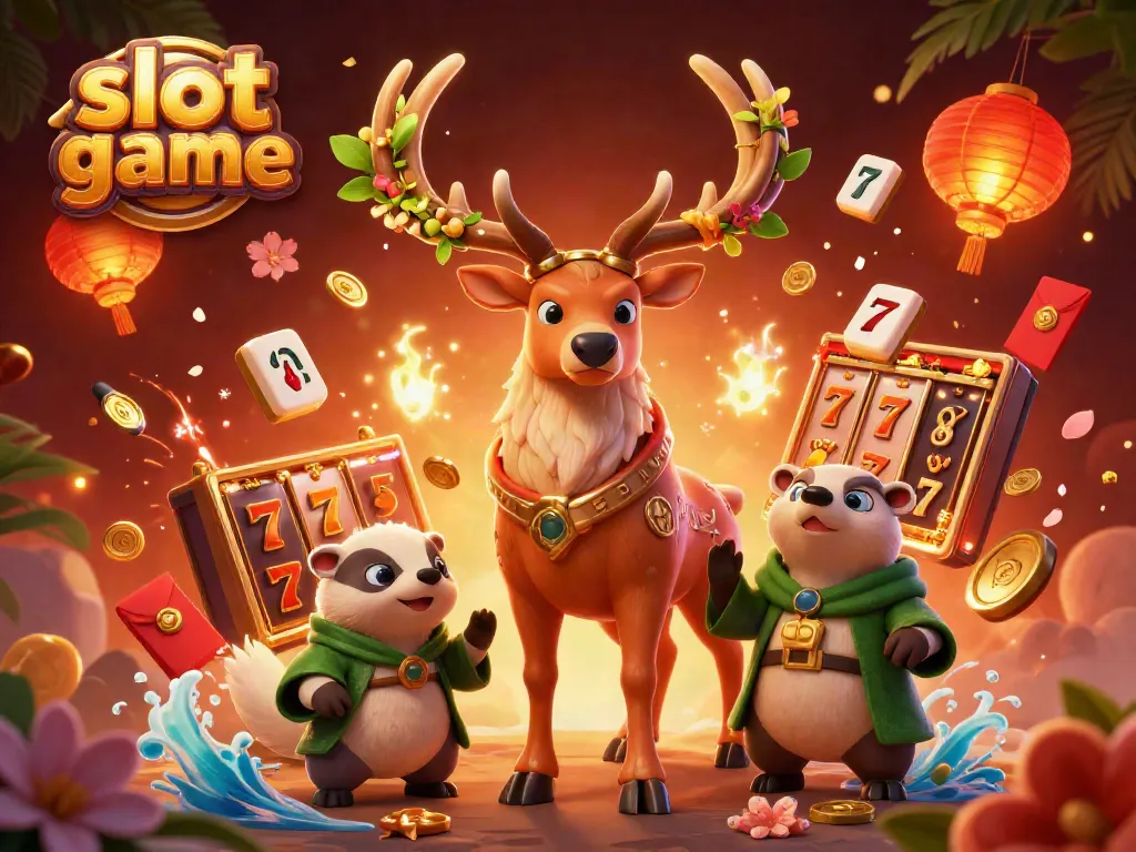 Experience thrilling gameplay with dynamic slot game elements featuring colorful characters and rich visuals.
