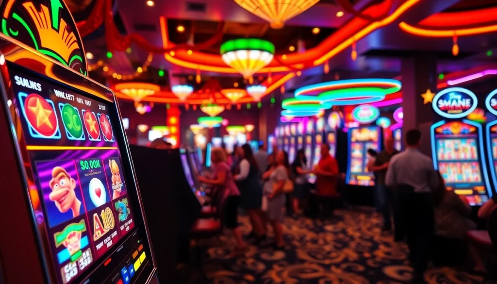 Menangkan Slot Game dengan mesin slot modern dan suasana kasino yang semarak.