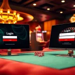 Engaging online casino scene showcasing login rajatoto88 with vibrant slots and roulette