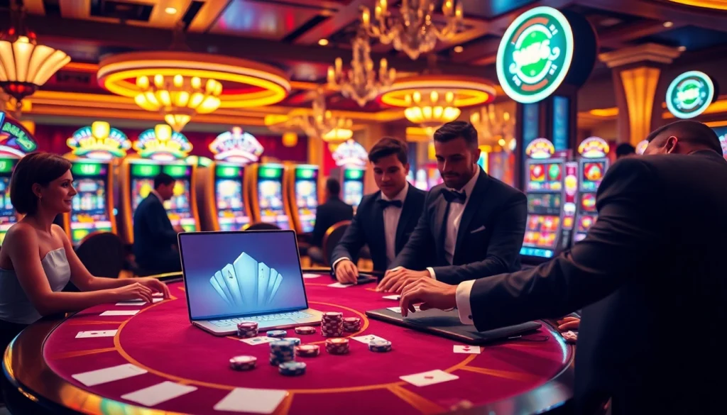 Players enjoying a thrilling gaming experience at bl555 com’s online casino.