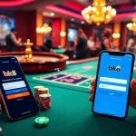 Experience the excitement of bk8 login as players engage in thrilling casino games at a vibrant gaming table.