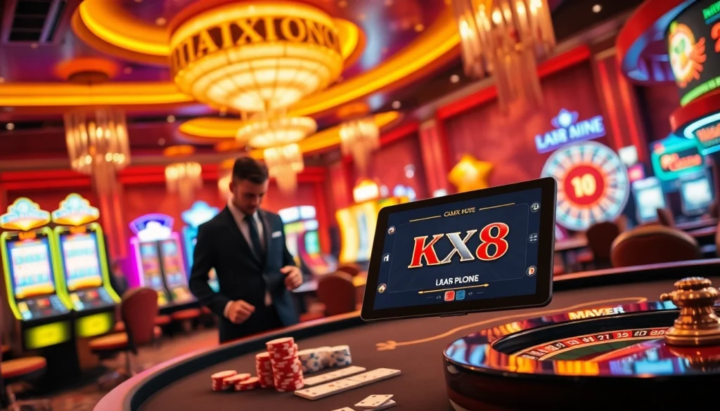 Experience the thrill of the kx8 game in a vibrant casino atmosphere with dynamic gameplay elements.