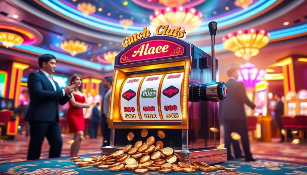 Experience the thrill of winning at the slot online apiraja88 machine in a luxurious casino setting.